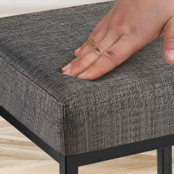 Taburete de bar Montreal B80, tapizado en tela gris