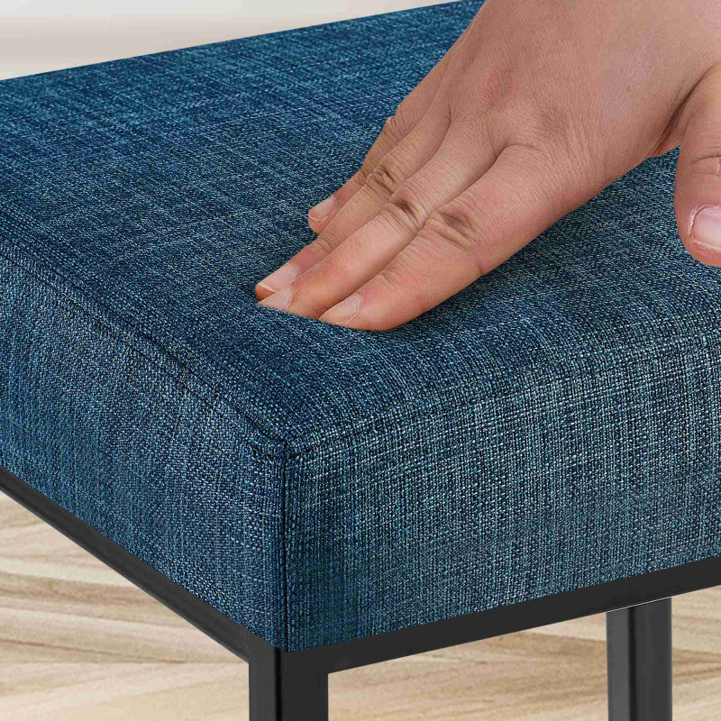 Taburete de bar Montreal B80, tapizado en tela azul