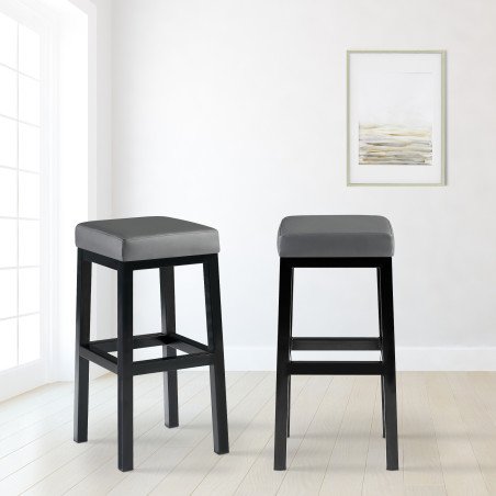 Sgabello da bar grigio Taylor B80