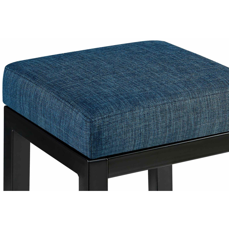 Sgabello da bar Taylor B80, tessuto, blu