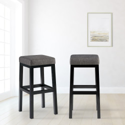 Sgabello da bar Taylor B80, tessuto grigio