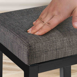 Tabouret de bar Taylor B80, tissu gris