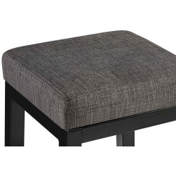 Sgabello da bar Taylor B80, tessuto grigio