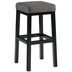 Tabouret de bar Taylor B80, tissu gris