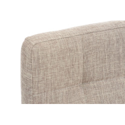Taburete de bar Lincoln, tapizado en tela color crema