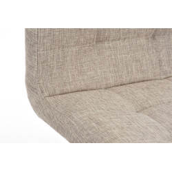 Tabouret de bar Lincoln, tissu crème