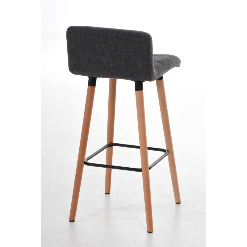 Tabouret de bar Lincoln, tissu gris clair
