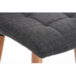 Tabouret de bar Lincoln, tissu gris clair