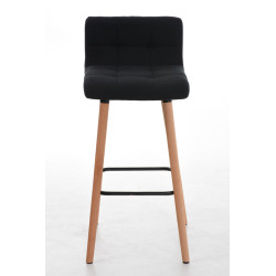 Tabouret de bar Lincoln, tissu noir