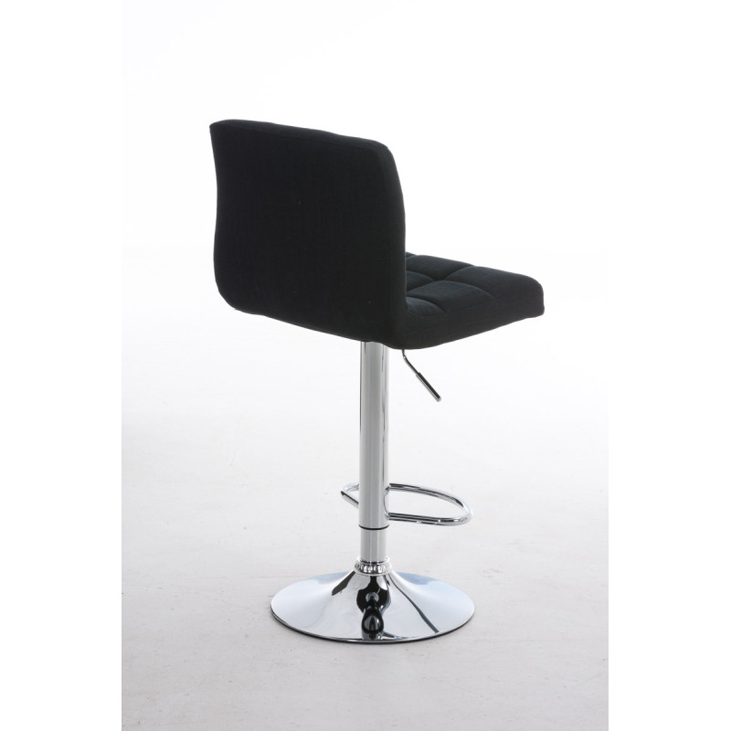 Tabouret de bar Peru, tissu C, noir