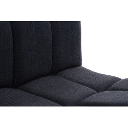 Tabouret de bar Peru, tissu C, noir