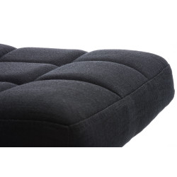 Tabouret de bar Peru, tissu C, noir
