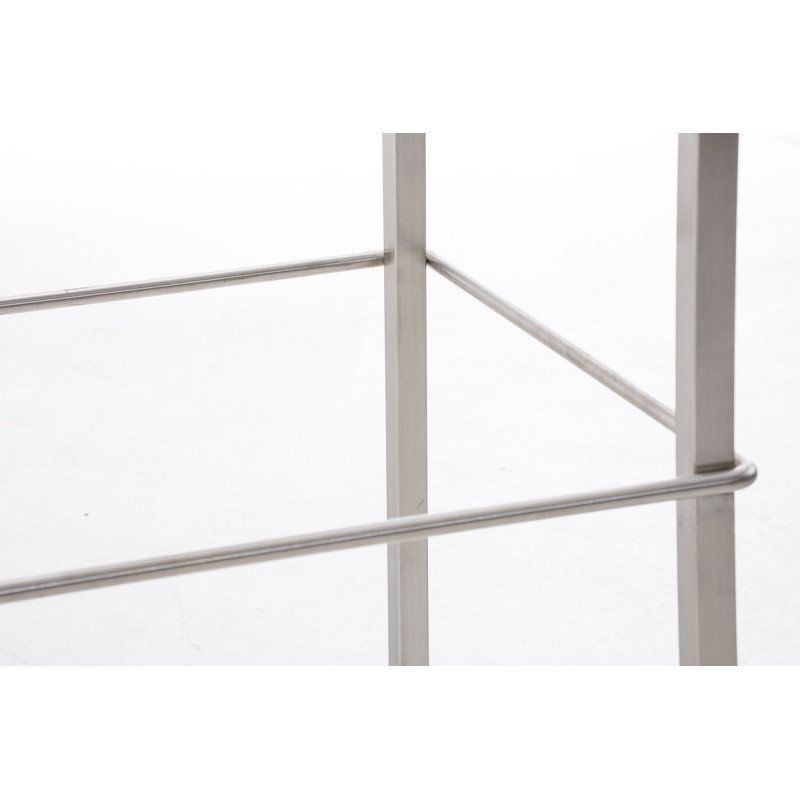 Tabouret de bar Avola en cuir, plat, gris E78