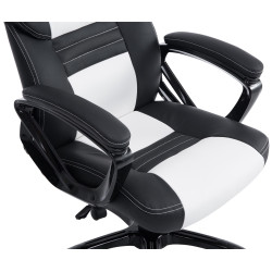 Chaise de bureau Pedro noir/blanc