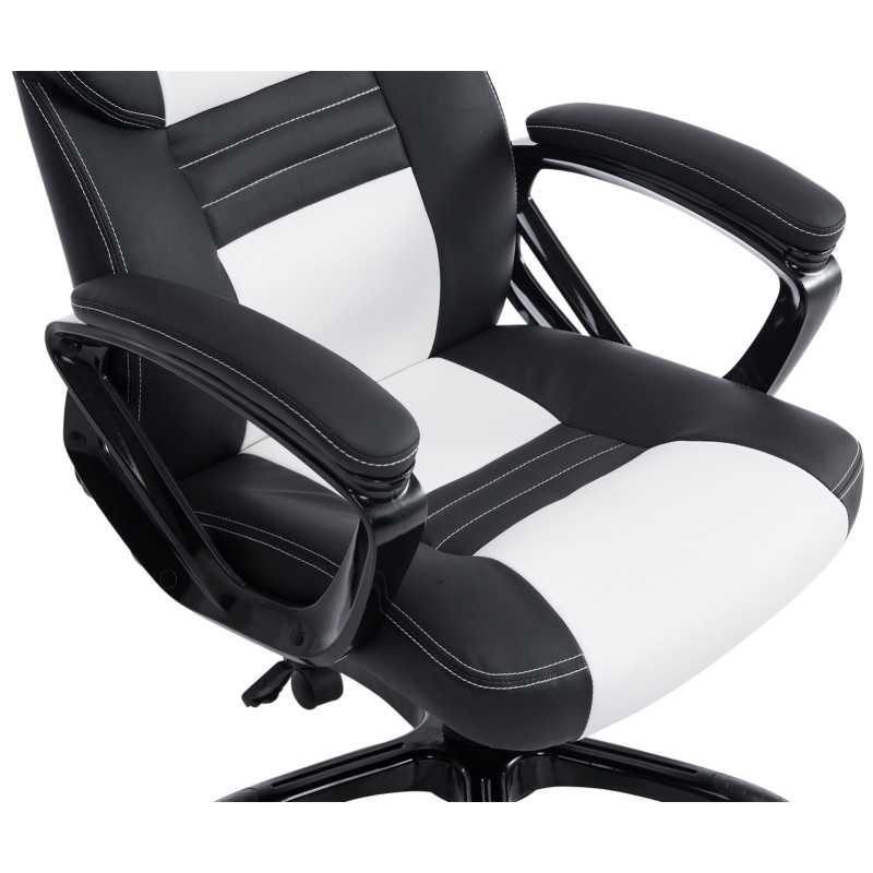 Chaise de bureau Pedro noir/blanc