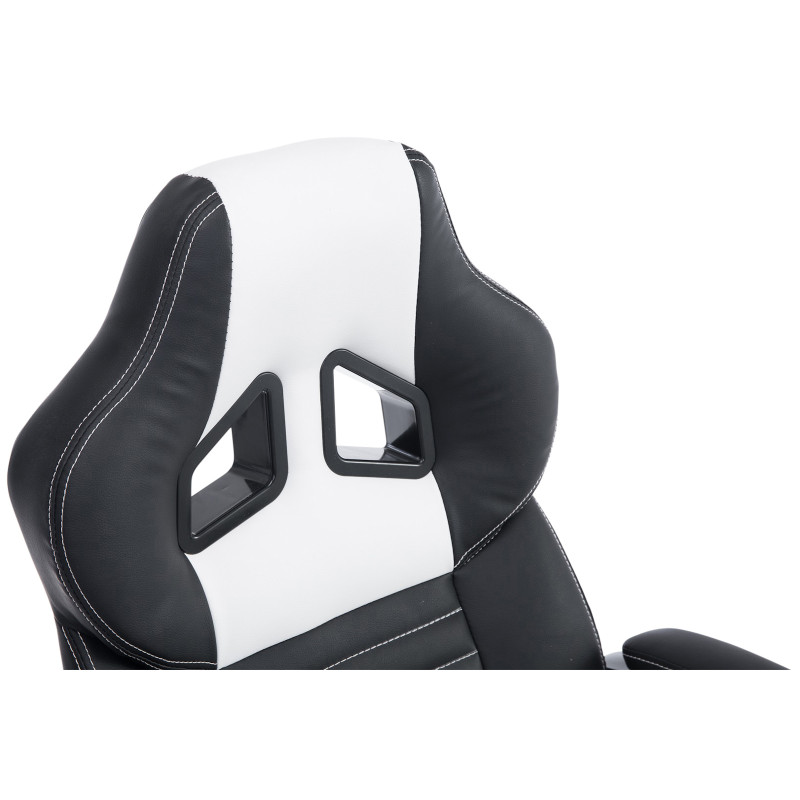 Chaise de bureau Pedro noir/blanc
