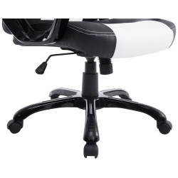 Chaise de bureau Pedro noir/blanc