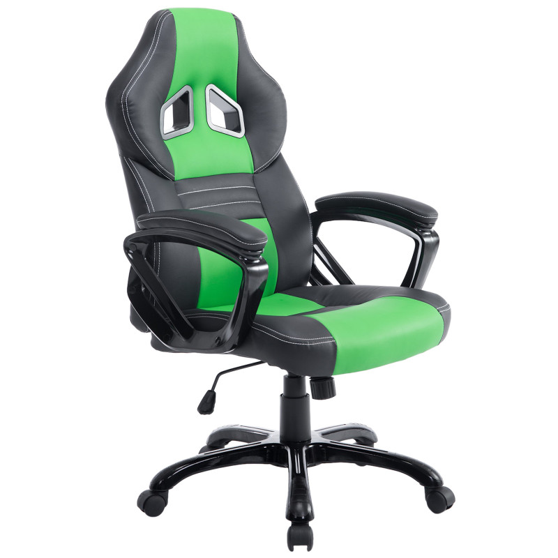 Chaise de bureau Pedro noir/vert