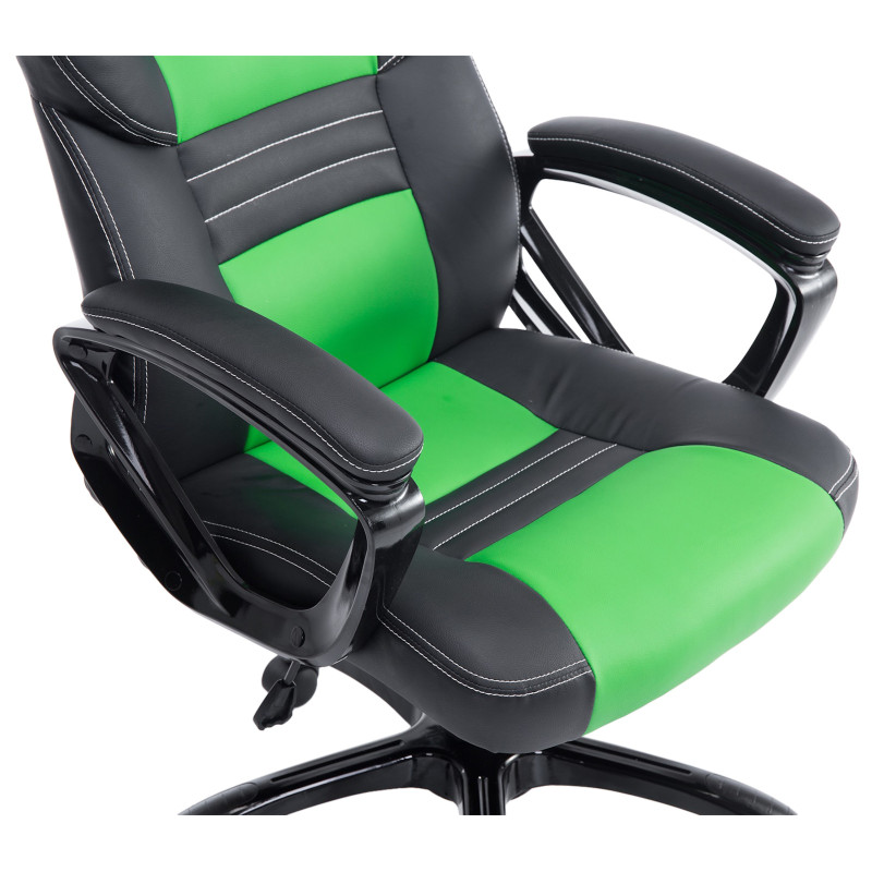 Chaise de bureau Pedro noir/vert