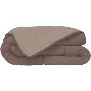 HUDSON Couette légere Microfibre 200g/m≤ 140x200cm Taupe & Lin