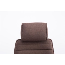 Chaise de bureau en tissu Rako brun