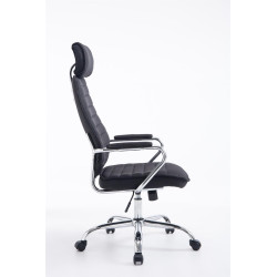 Chaise de bureau en tissu Rako noir