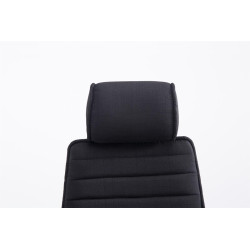 Chaise de bureau en tissu Rako noir
