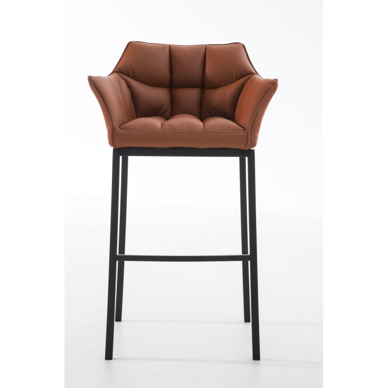 Sgabello da bar Damaso B con struttura a 4 gambe, marrone chiaro