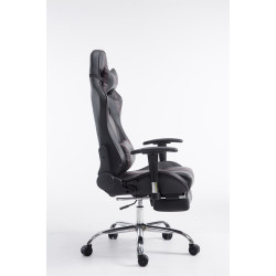 Chaise de bureau de course Limit avec repose-pieds noir/marron