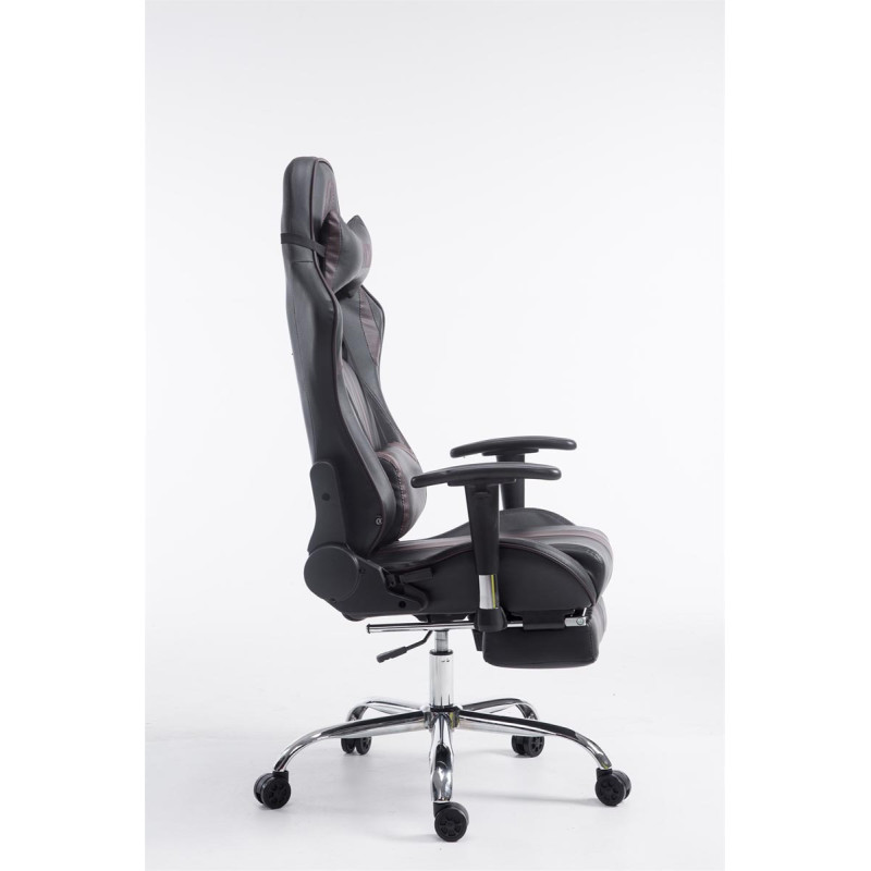 Chaise de bureau de course Limit avec repose-pieds noir/marron