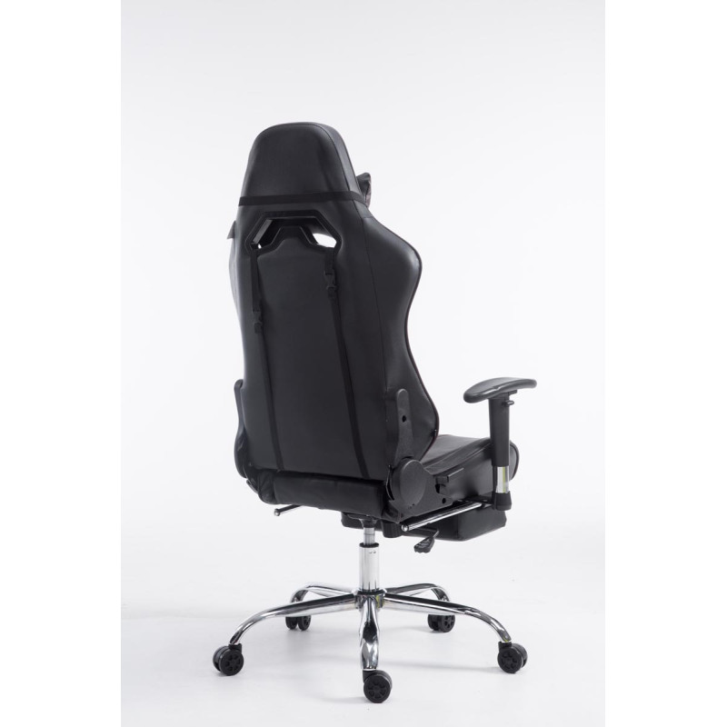 Chaise de bureau de course Limit avec repose-pieds noir/marron