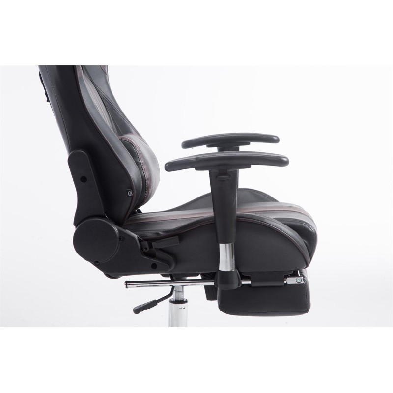 Chaise de bureau de course Limit avec repose-pieds noir/marron