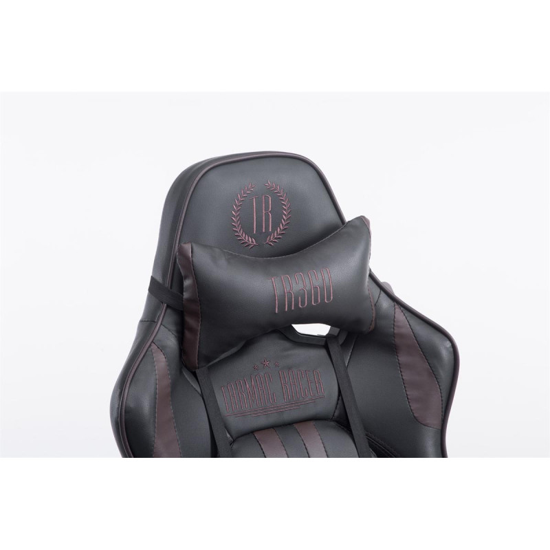 Chaise de bureau de course Limit avec repose-pieds noir/marron