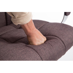 Chaise de bureau en tissu Mikos brun