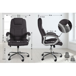 Chaise de bureau BIG Apollo en tissu gris foncé