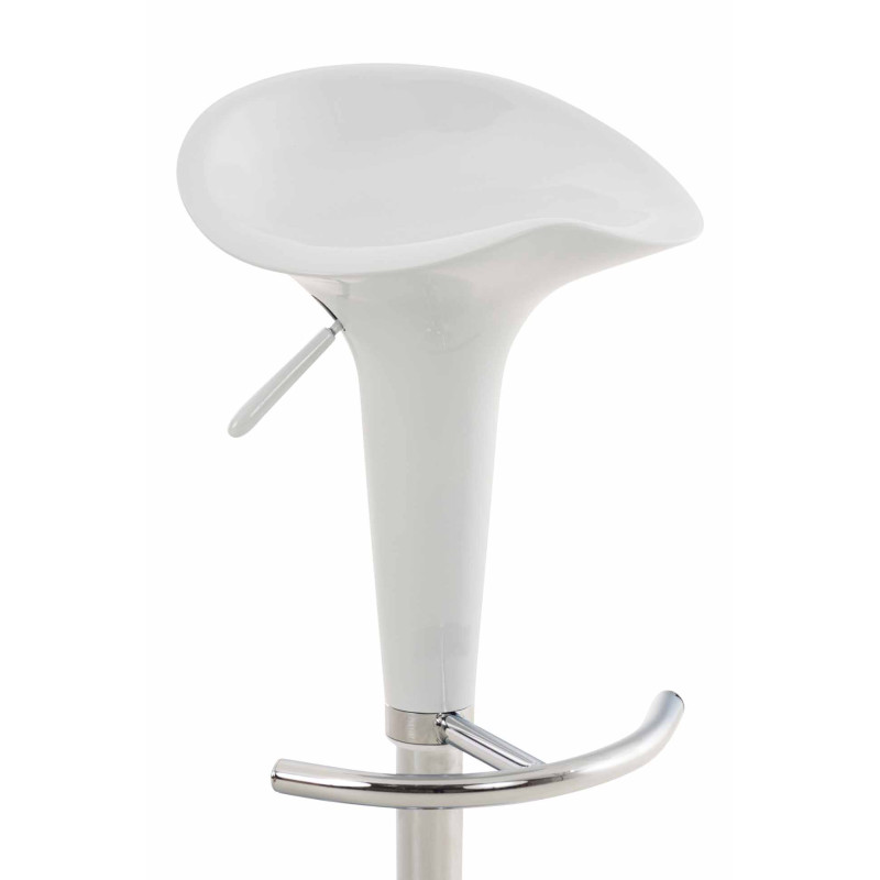 Ensemble de 2 tabourets de bar Saddle White