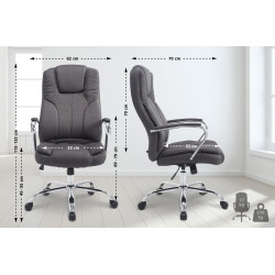 Chaise de bureau BIG Xanthos en tissu gris foncé