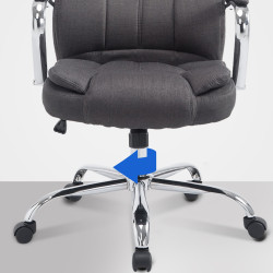 Chaise de bureau BIG Xanthos en tissu gris foncé