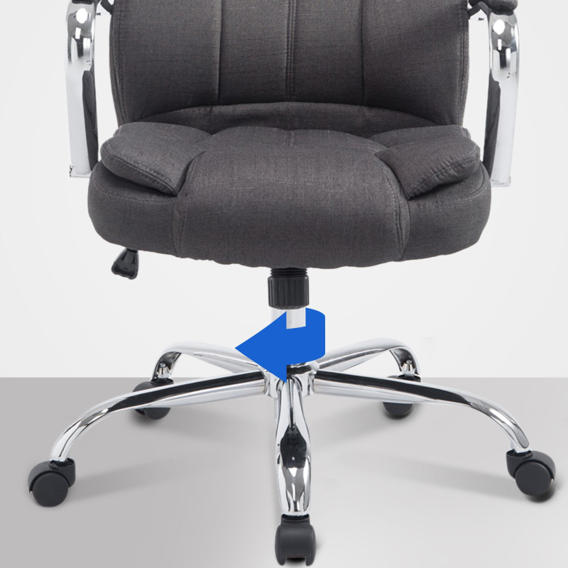 Chaise de bureau BIG Xanthos en tissu gris foncé