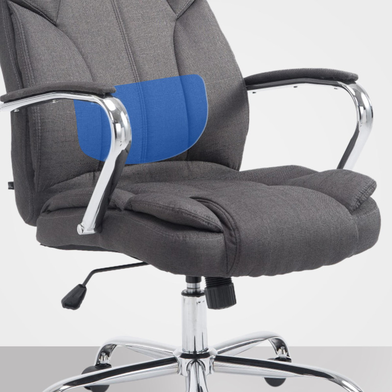 Chaise de bureau BIG Xanthos en tissu gris foncé