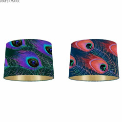 Écran de lampe DKD Home Decor Lila Vert 40 x 40 x 24 cm (2 Unités)