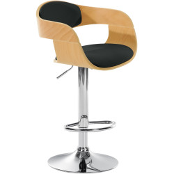 Taburete de bar Kingston C, natural/negro