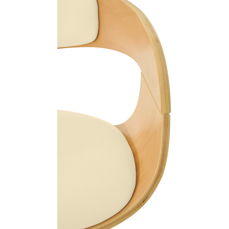 Banqueta de bar Kingston C em natural/creme