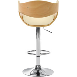 Sgabello da bar Kingston C in naturale/crema