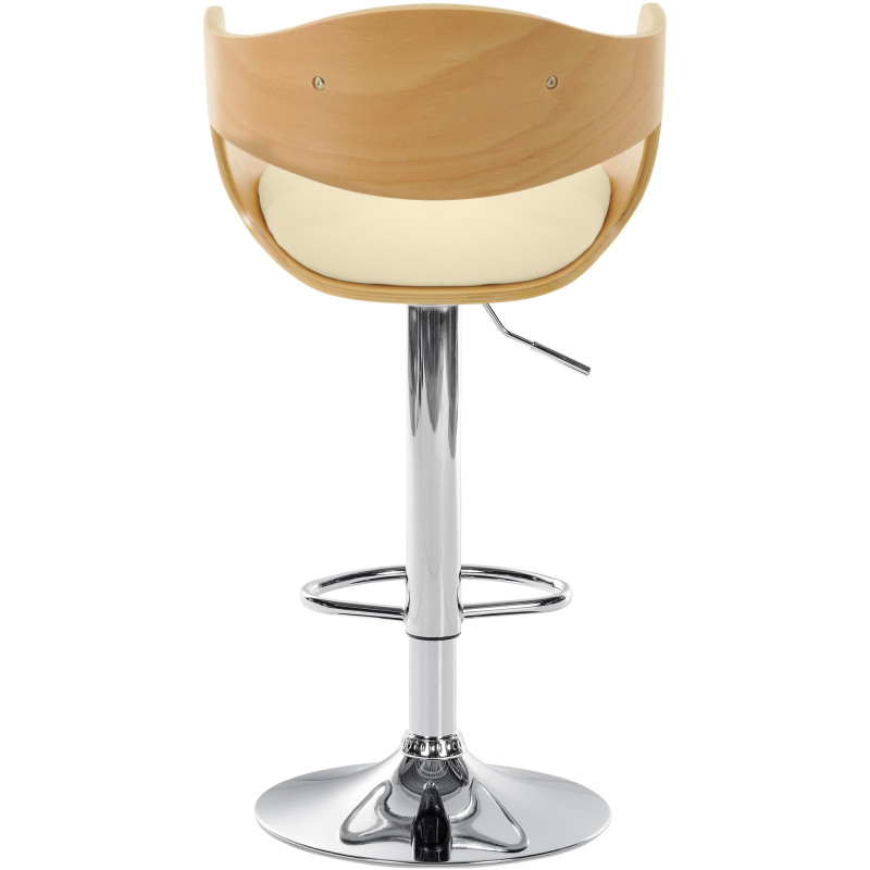 Banqueta de bar Kingston C em natural/creme