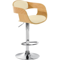 Tabouret de bar Kingston C, coloris naturel/crème