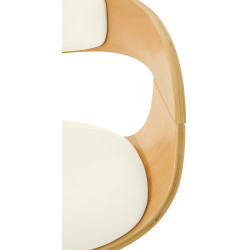 Sgabello da bar Kingston C naturale/bianco