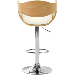 Taburete de bar Kingston C, natural/blanco