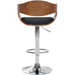 Tabouret de bar Kingston C, noyer/noir