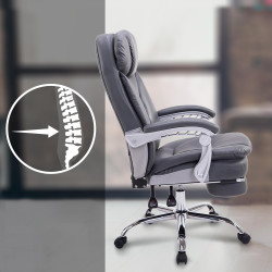 Chaise de bureau XL Troy gris